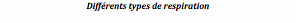 Différents types de respiration